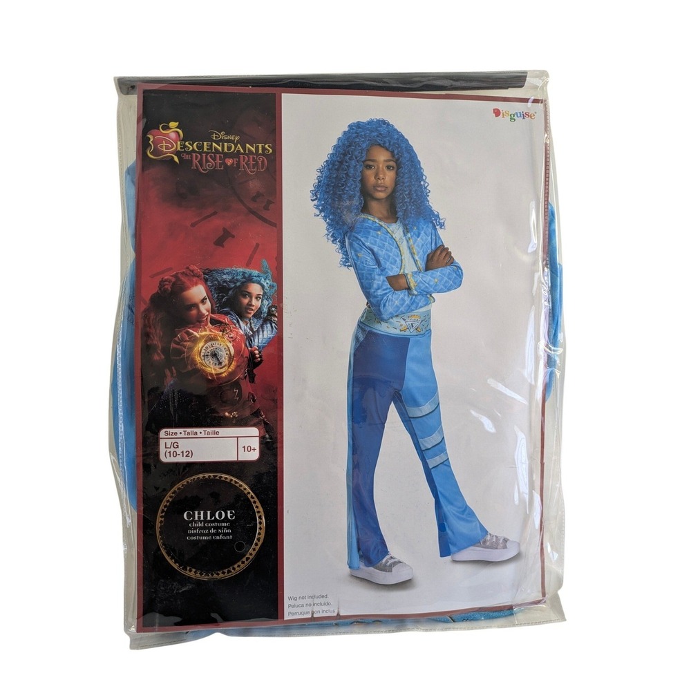 Disney Descendants Rise of Red Chloe‎ Costume Girls L 10-12 Disguise Blue